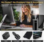 Waterless Essential Oil Diffuser Starter Kit - No Water Needed, Battery Operated Mini Scent Air Machine, Included 3x20ML Essential Oils, Portable Aromatherapy Diffuser for Home & Car & Office, Black - Image 7