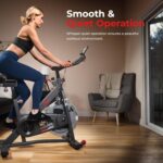 Sunny Health & Fitness Smart Pro Indoor Cycling Exercise Bike, Felt Resistance and Belt Drive, Free SunnyFit App Connection - SF-B901SMART - Image 6