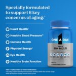One A Day Men’s 50+ Multivitamins, Supplement with A, C, D, E and Zinc for Immune Health*, Calcium & More, 100 Tablets - Image 4