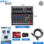 Pyle Professional Bluetooth DJ Audio Mixer - 6-Channel DJ Controller Sound Mixer w/DSP 16 Preset Effects, USB Interface, 4 XLR Mic/Line Input, AUX, FX Processor MP3 Player, Headphone Jack - PMX466 - Image 8