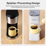 Single Serve Coffee Maker for K Cup, Ground and Tea, Hot and Iced Coffee Machines with Bold Setting, 6 to 16 Oz Brew Sizes, Compact for Small Spaces, White (2.0 Version) - Image 4