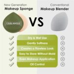 5Pcs Makeup Sponge For Foundation Concealer And Powder, Latex Free Blender Sponge For Natural And Easy Makeup Soft Long-lasting And Beginner-friendly, Green, Medium - Image 3