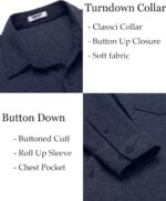 COOFANDY Men's Wrinkle Free Shirt Casual Button Down Long Sleeve Dress Shirts - Image 6