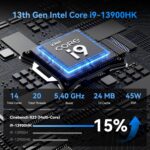 GEEKOM IT13 Mini PC 2025 Edition, with Intel 13th Gen i9-13900HK (3-Year Quality Support), 32GB RAM/1TB NVMe SSD, NUC13 Mini Desktop Computer Windows 11 Pro for Home&Office | 8K UHD,USB4,WiFi 6E,BT5.2 - Image 4