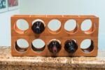 Lipper International 8305 Bamboo Wood Stackable 5-Bottle Wine Rack, 20-3/4" x 5-3/8" x 4-3/4" - Image 13