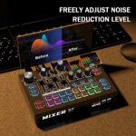 RHM X7 Podcast Equipment, Audio Mixer Interface with 48V Phantom Power & XLR Microphone Interface, 4 Voice Changing Modes, 16 Sound Effects, LCD Display, for PC/Phone/Streaming (TY01) - Image 6