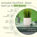 Lifelines Plant Diffuser with Modern Planter, Grass - Rechargeable Aromatherapy Diffuser, Artificial Faux Plants Home & Office - ClickWick Essential Oil Blend Included - Image 6