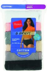 Hanes womens High-waisted Brief Panties, 6-pack, Moisture-wicking Cotton Brief Underwear (Colors May Vary) - Image 9