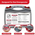 Swiss Safe 2-in-1 First Aid Kit for Car, Travel & Home, Businesses - Bonus Mini Kit for Medical Emergency Aid, Survival, Camping - FSA & HSA Eligible - 348 Pcs, Large Hardcase FAK - Image 9