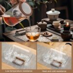800ml Magic Glass Teapot, Dispenser Glass Teapot, Teapots with Water Filler and Strainer, Press Control Magic Glasses Teapots, Enchantipot Magics Pot for Wellness, Afternoon Tea - Image 7