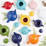 RSVP International Stoneware Teapot Collection, Microwave and Dishwasher Safe, 42 oz, Turquoise - Image 7