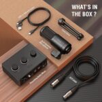 FIFINE Podcast Equipment Bundle Set, Music Recording Kit with Studio Dynamic Microphone and USB Audio Mixer with XLR Mic Input, Headphone Monitoring, Volume Knob for Vocal/Voice Over-AmpliTank KS6 - Image 9