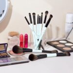 Jessup Makeup Brushes Set 10pcs, Double Sided Foundation Contour Blush Highlight Blending Eyebrow Brush Eyeshadow Eyeliner Concealer Brush, Bright Cyan Cruelty Free Cosmetic Tools T500 - Image 9