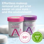 Almay Biodegradable Makeup Remover Pads, Longwear & Waterproof, Hypoallergenic, Fragrance-Free, Dermatologist & Ophthalmologist Tested, 80 Count - Image 5