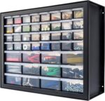 IRIS USA Screw Tool Organizer Small Parts Cabinet, 44-Drawer, Electronics Hardware Nuts and Bolts Plastic Storage Drawers Garage Storage, Stackable Bead Craft Organizer Building Bricks Sorter, Black - Image 2