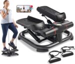 Sunny Health & Fitness 2-in-1 Premium Power Stepper with 400lbs Weight Capacity and Resistance Bands, Low-Impact Cardio, Space-Saving, Height-Adjustable, with Bluetooth and Free SunnyFit App - Image 2