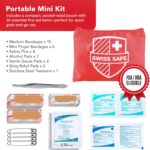 Swiss Safe 2-in-1 First Aid Kit for Car, Travel & Home, Businesses - Bonus Mini Kit for Medical Emergency Aid, Survival, Camping - FSA & HSA Eligible - 348 Pcs, Large Hardcase FAK - Image 5