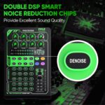 Pyle Portable Bluetooth Live Broadcast Sound Card Pro Audio Interface DJ mixer Condenser w/Microphone Set, for Streaming Podcasts Studio, Recording PC, Gaming, Phone, w/FX, Ambient Sounds - Image 3