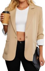 Womens Work Blazers 3 4 Length Sleeve Open Front Suit Jackets 2025 Business Casual Outfits - Image 2