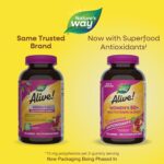 Nature's Way Alive! Women’s 50+ Daily Gummy Multivitamin, Supports Multiple Body Systems* , Supports Healthy Heart, Brain & Bones*, B-Vitamins, Mixed Berry Flavored,130 Gummies (Packaging May Vary) - Image 3