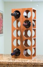 Lipper International 8305 Bamboo Wood Stackable 5-Bottle Wine Rack, 20-3/4" x 5-3/8" x 4-3/4" - Image 14