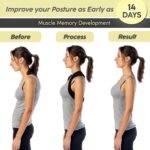 Neck Stretcher & Posture Corrector for Women and Men, Cervical Traction for Spine Alignment, Adjustable Upper Back Brace & Elastic Support for Shoulder Back Pain Relief (Black) - Image 3