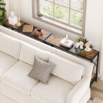 Tajsoon Console Table 41.8”, 2-Tier Industrial Entryway Table, Narrow Entrance Sofa Table with Shelves, Hallway, Living Room, Foyer, Corridor, Office, Rustic Brown and Black - Image 8