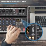 Pyle Professional Bluetooth DJ Audio Mixer - 6-Channel DJ Controller Sound Mixer w/DSP 16 Preset Effects, USB Interface, 4 XLR Mic/Line Input, AUX, FX Processor MP3 Player, Headphone Jack - PMX466 - Image 6