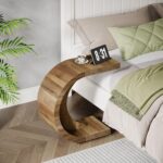 Tribesigns C-Shaped End Table, Side Table for Couch Sofa Living Room Bedroom Small Space, Rustic Brown - Image 5