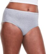 Hanes womens High-waisted Brief Panties, 6-pack, Moisture-wicking Cotton Brief Underwear (Colors May Vary) - Image 4