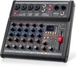 Pyle Professional Bluetooth DJ Audio Mixer - 6-Channel DJ Controller Sound Mixer w/DSP 16 Preset Effects, USB Interface, 4 XLR Mic/Line Input, AUX, FX Processor MP3 Player, Headphone Jack - PMX466 - Image 2