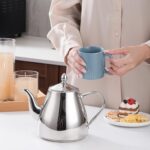 SANQIAHOME Stainless Steel Teapot Coffee Servers 1200ml - Image 7