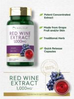Carlyle Red Wine Extract Capsules | 1000mg | 120 Count | Non-GMO and Gluten Free Supplement - Image 4