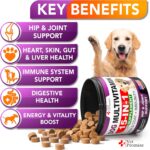 Dog Multivitamin Chewable with Glucosamine - Dog Vitamins and Supplements - Senior & Puppy Multivitamin for Dogs - Pet Joint Support Health - Immunity - Mobility - Energy - Gut - Skin - 120 Chews - Image 3