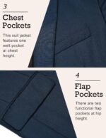 COOFANDY Mens Sport Coat Casual Blazer One Button Business Suit Jacket - Image 6