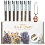 Thoughtfully Gourmet, Tea Therapy Infusion Gift Set, 7 Unique Flavors and Reusable Copper Ball Infuser, Loose Leaf Tea Set Flavors Include Peppermint, Jasmine, Vanilla Chai and More, Set of 7 - Image 2