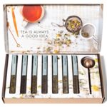 Thoughtfully Gourmet, Tea Therapy Infusion Gift Set, 7 Unique Flavors and Reusable Copper Ball Infuser, Loose Leaf Tea Set Flavors Include Peppermint, Jasmine, Vanilla Chai and More, Set of 7 - Image 5