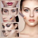 HEYMKGO Makeup Brushes 15PCS Champagne Gold Professional Makeup Brush Set Foundation Brush Blending Powder Blush Concealer Eye Make Up Brush with Bag - Image 8