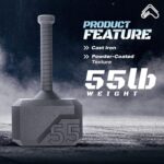 Tribe WOD Hammer Kettlebell 15-70lb + Adjustable | Cross Training Workout Equipment for Muscle Building, Cardio Fitness, Weights for Women & Men | Strength Training Kettlebells- New - Image 5