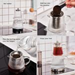 Karaca Keops Turkish Teapot with Infuser and Lid (450 ml Tea Pot & 1500 ml Induction Kettle) - Borosilicate Glass Teapot Set for Stovetops - Clear Tea Maker with 10-15 Cups Capacity - Image 7