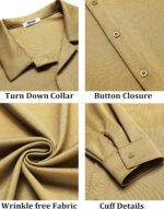 COOFANDY Men's Long Sleeve Button Down Wrinkle Free Shirt Casual Untucked Stretch Dress Shirts - Image 6