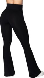 Sunzel Flare Leggings, Crossover Yoga Pants with Tummy Control, High-Waisted and Wide Leg - Image 4