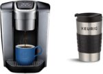 Keurig K-Elite Single-Serve K-Cup Pod Coffee Maker, Brushed Silver & Travel Mug Fits K-Cup Pod Coffee Maker, 1 Count (Pack of 1), Stainless Steel - Image 2