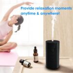 USB Diffuser for Essential Oils, Car Air Fresheners Fragrance Humidifiers, USB Powered Portable Cool Mist Ultrasonic Humidifiers for Car Home Office Bedroom (Plain Black) - Image 7