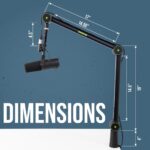 Shure by Gator Deluxe Articulating Desktop Podcasting Mic Boom Arm with Cable Management Channel; (SH-BROADCAST1) - Image 7