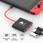 Switch Dock Replacement for Offical Nintendo Switch Dock, Portable Switch TV Adapter 3 in 1with 4K HDMI USB 3.0 PD Port Compatible with Switch OLED Steam Deck (NOT for Switch 2) - Image 8