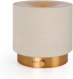 Elegant Fabric Aroma Diffuser - Quiet Essential Oil Diffuser with Soft Night Light, Perfect for Home, Office, and Yoga Space (M35-Gold) - Image 2