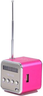 Eboxer Portable Mini Speaker Music Player FM Radio Stereo Speaker Support TF Card and U Disk, Brief Design, Perfect Mini Speaker for Room Bike Car for Phone/Tablet/Computer (Rose Red) - Image 7