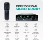 Movo PodPakT Universal Cardioid Condenser Microphone Kit with MDX-1 2x2 Audio Interface with Tabletop Mic Stand and Studio Headphones - Podcast Equipment Set for YouTube, Podcast, Streaming - Image 5