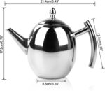 Jadeshay Tea Kettle, 1L Large Stainless Steel Teapot Coffee Pot with Removable Filter for Home, Hotel, Cafe, Bar, Restaurant - Image 8